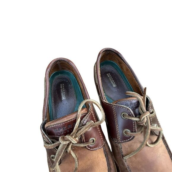 Sperry Men's Brown Leather Boat Shoes Size 12M Casual Moc Toe - Picture 4 of 11